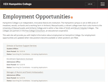 Tablet Screenshot of jobs.hampshire.edu